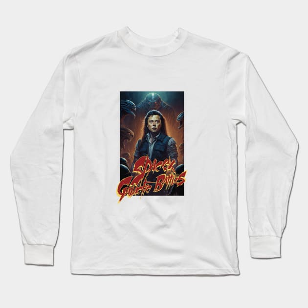 Spacek Galactic Battles: Explore the Universe with Musk Long Sleeve T-Shirt by Scared Side